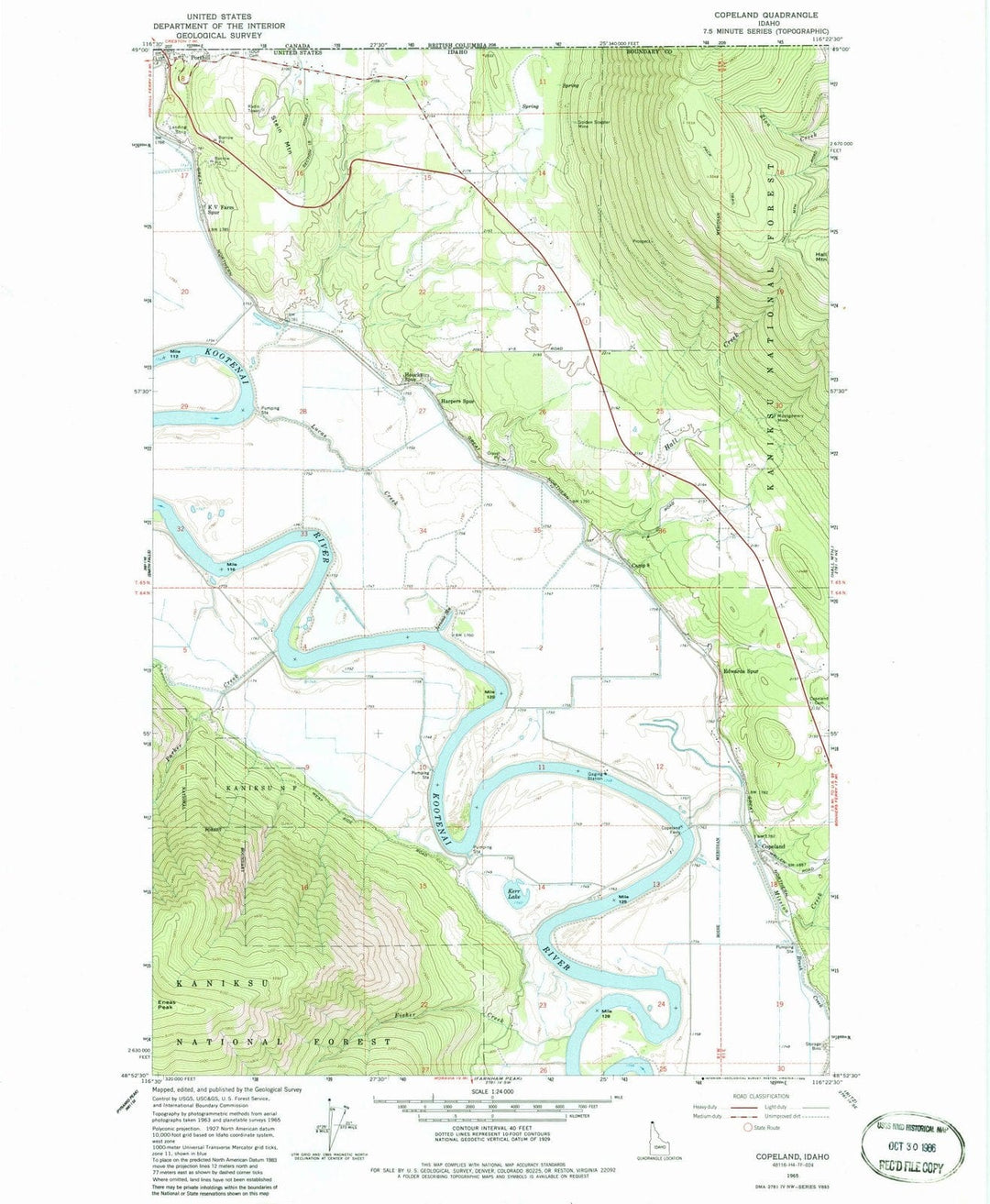 1965 Copeland, ID - Idaho - USGS Topographic Map