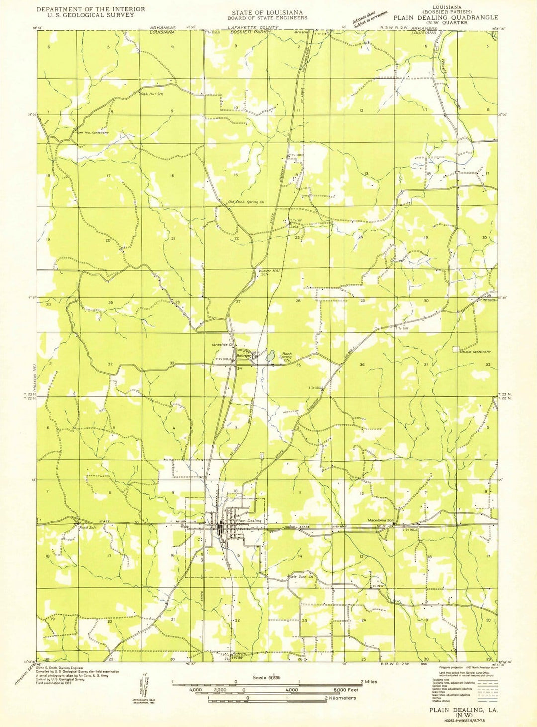 1950 Plainealing, LA - Louisiana - USGS Topographic Map v4