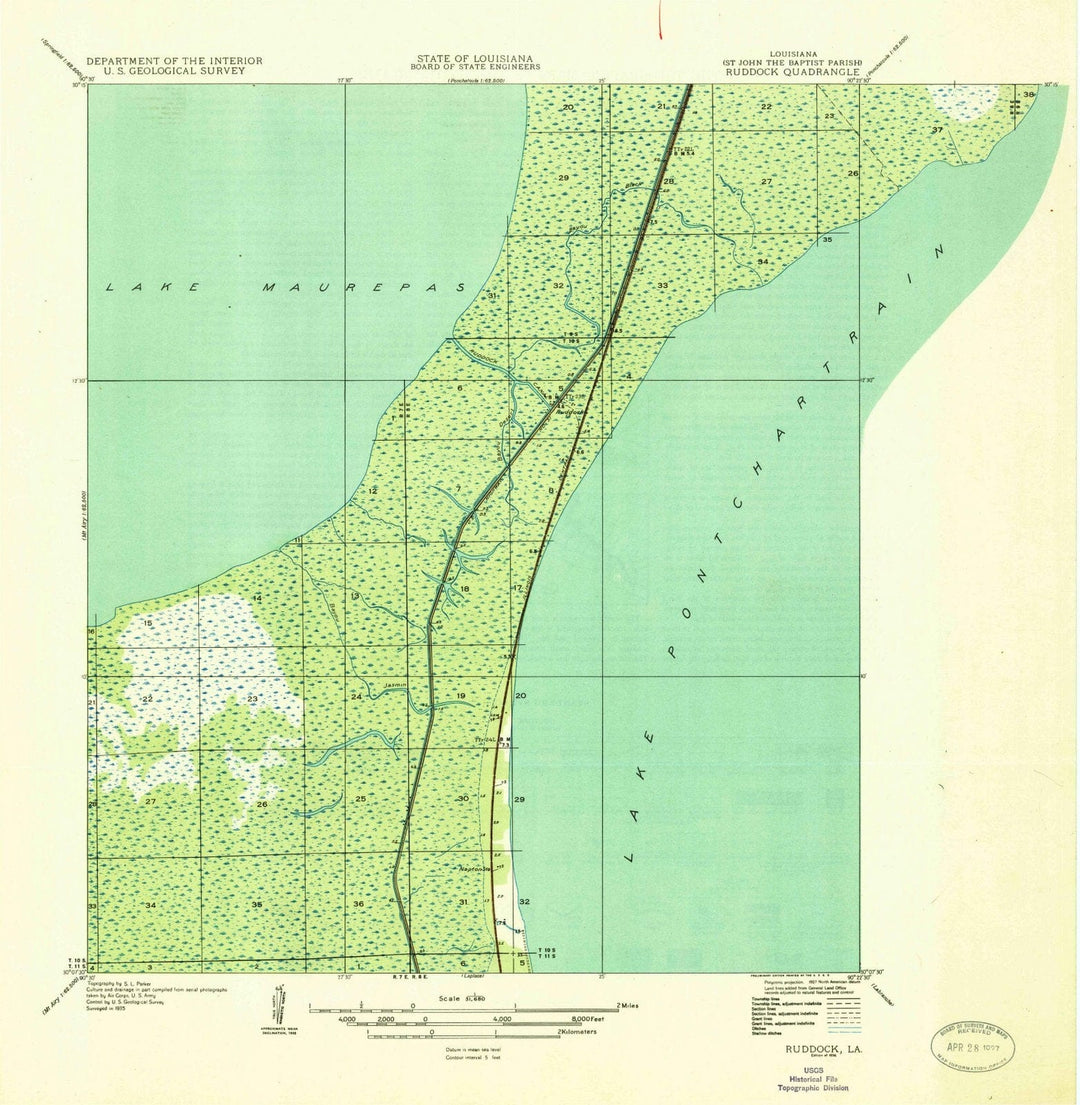 1936 Ruddock, LA - Louisiana - USGS Topographic Map