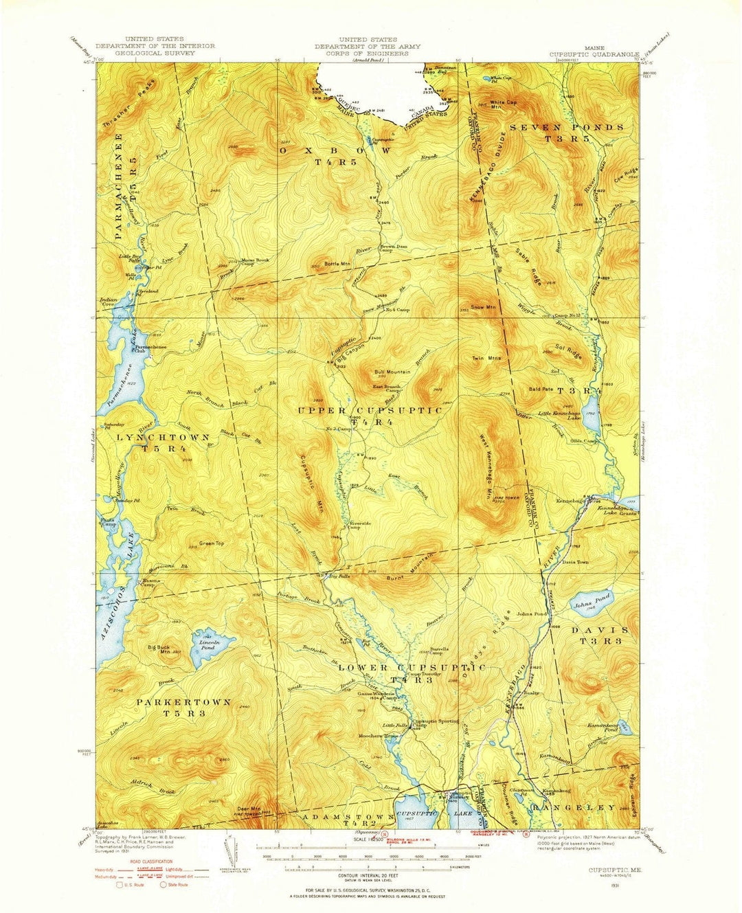 1931 Cupsuptic, ME - Maine - USGS Topographic Map v2