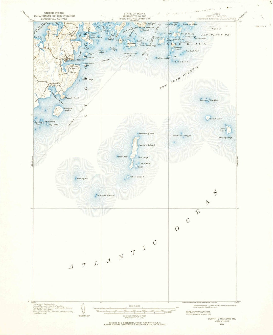 1904 Tenants Harbor, ME - Maine - USGS Topographic Map