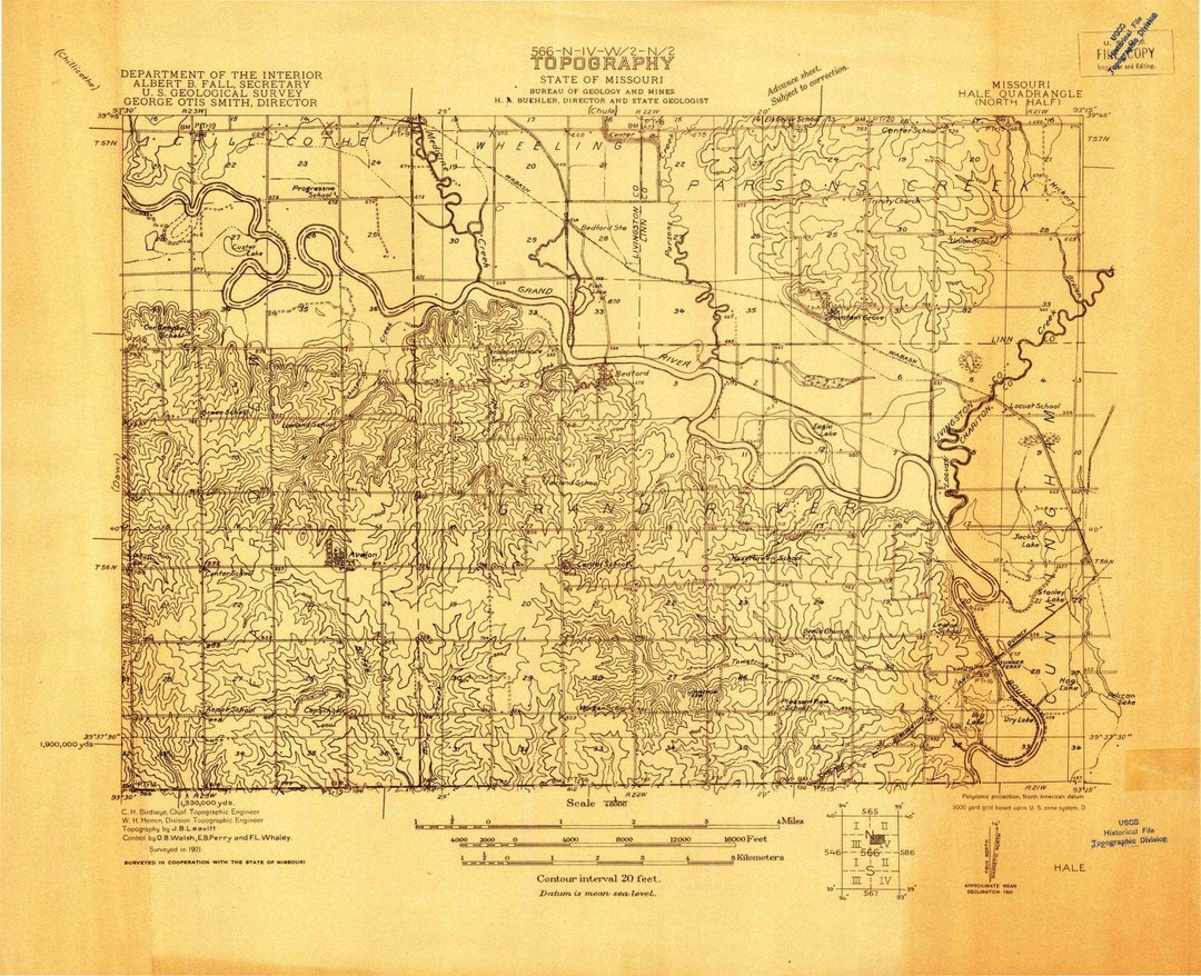 1921 Hale, MO - Missouri - USGS Topographic Map