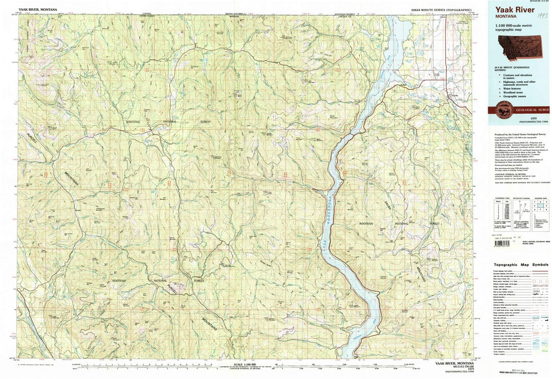 1979 Yaak River, MT - Montana - USGS Topographic Map