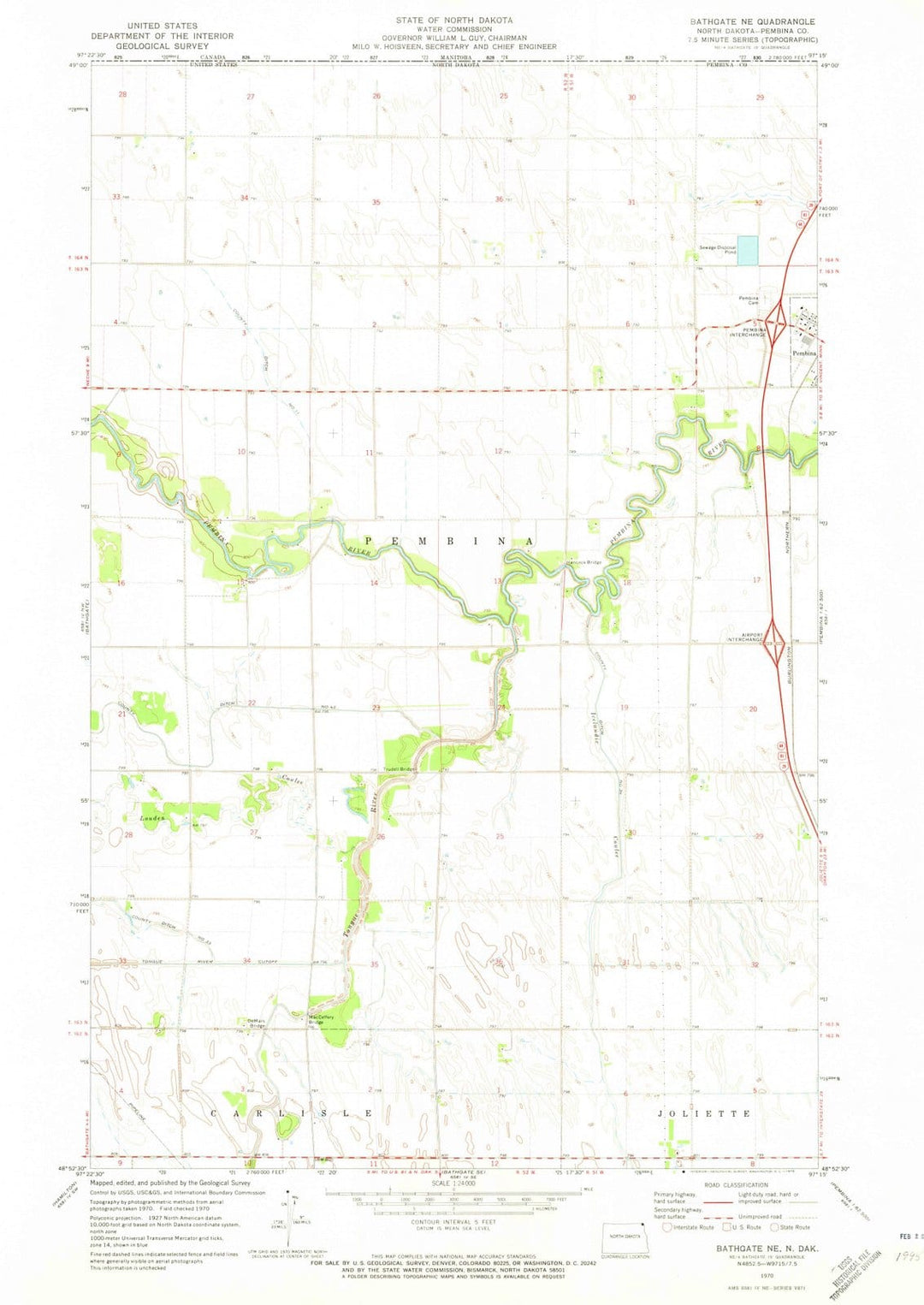 1970 Bathgate, ND - North Dakota - USGS Topographic Map v2