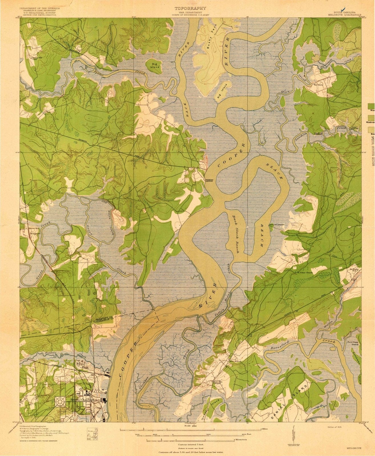 1919 Melgrove, SC - South Carolina - USGS Topographic Map