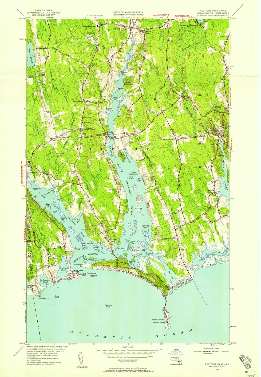 1951 Westport, MD - Maryland - USGS Topographic Map