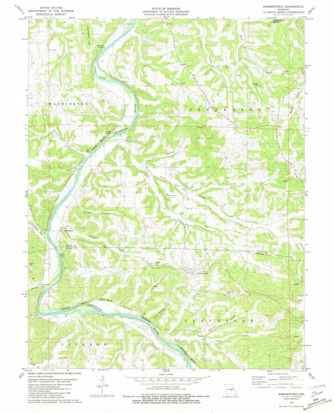 1981 Summerfield, MO - Missouri - USGS Topographic Map