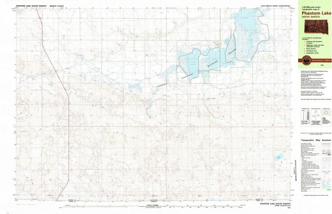 1981 Phantom Lake, SD - South Dakota - USGS Topographic Map