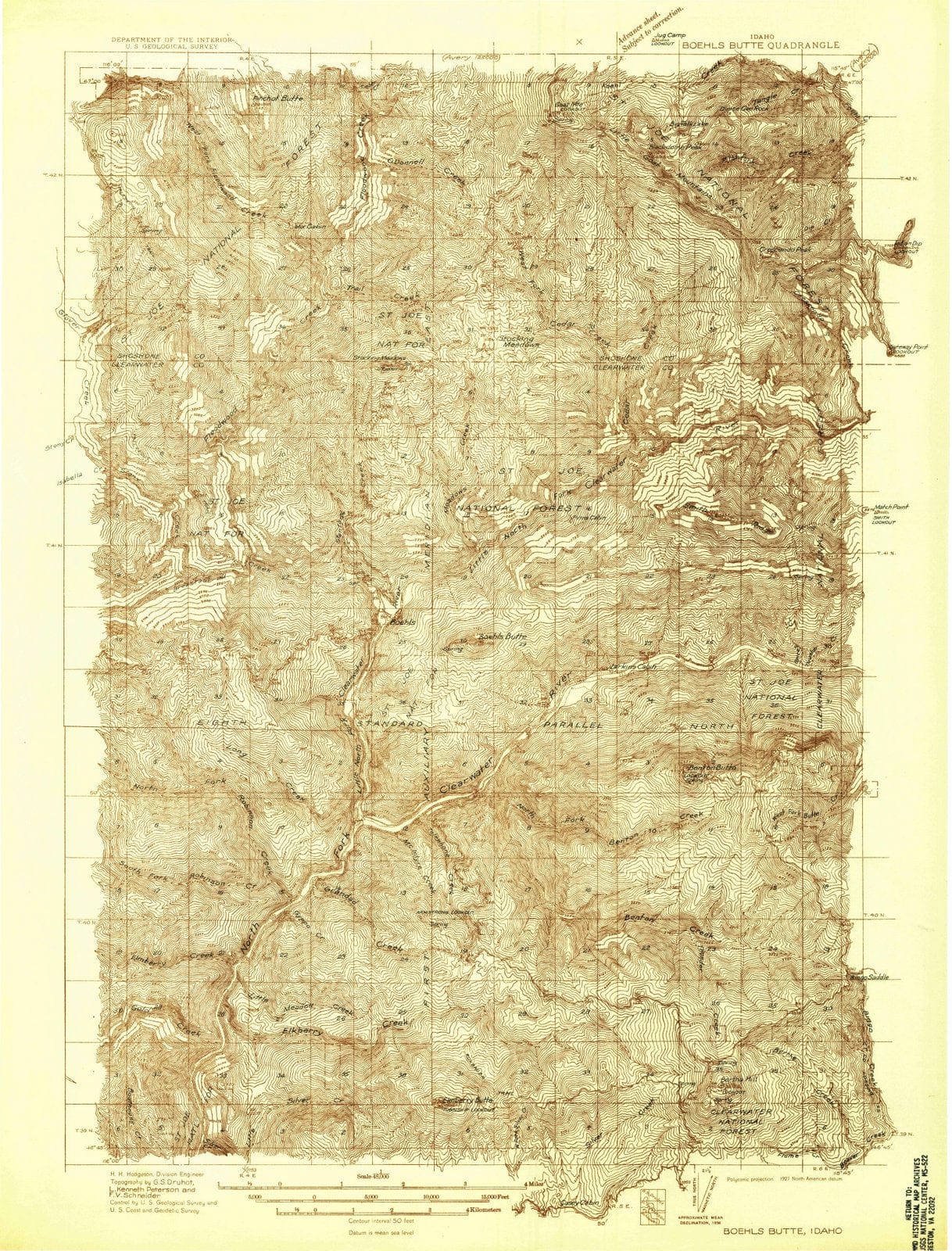 1936 Boehls Butte, ID - Idaho - USGS Topographic Map v2