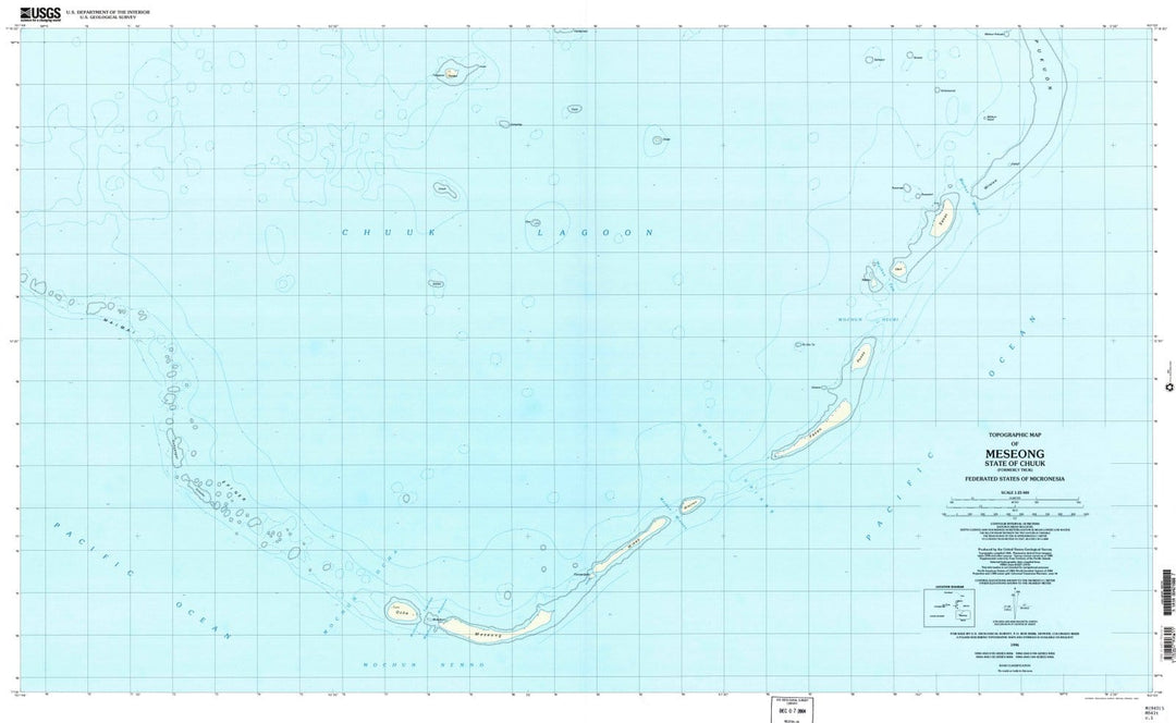 1996 Meseong, FM - Micronesia - USGS Topographic Map