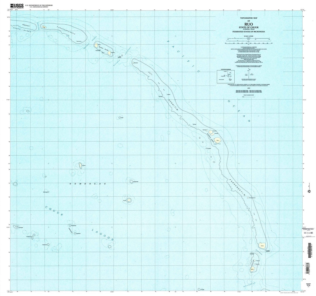 1997 Ruo, FM - Micronesia - USGS Topographic Map