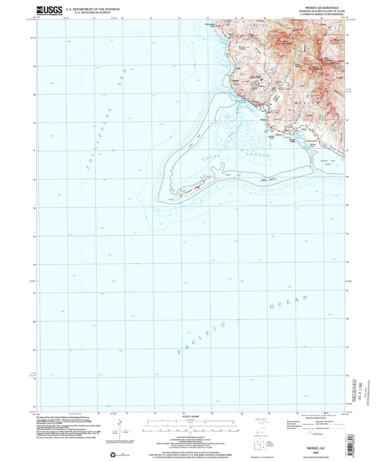 2000 Merizo, GU - Guam - USGS Topographic Map