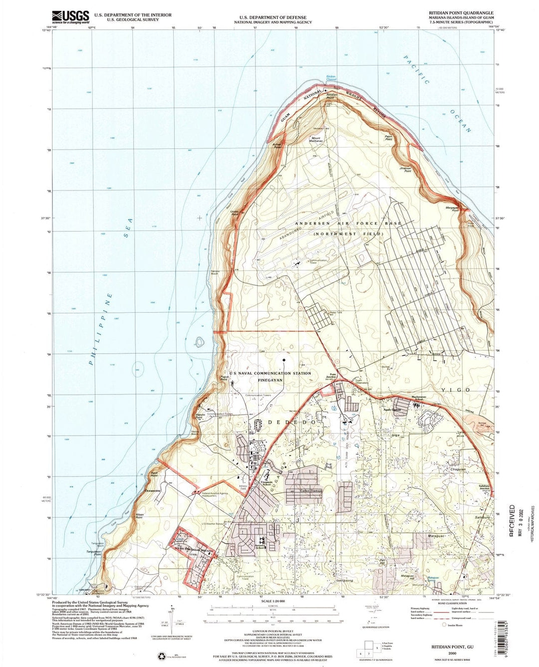 2000 Ritidian Point, GU - Guam - USGS Topographic Map