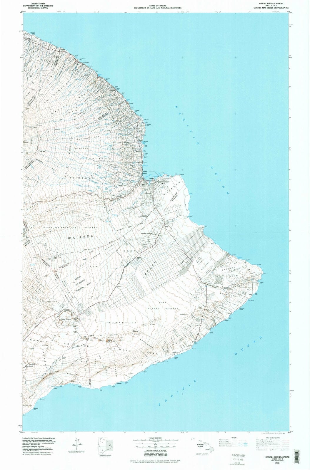 1980 Hawaii County Sheet 2, HI - Hawaii - USGS Topographic Map