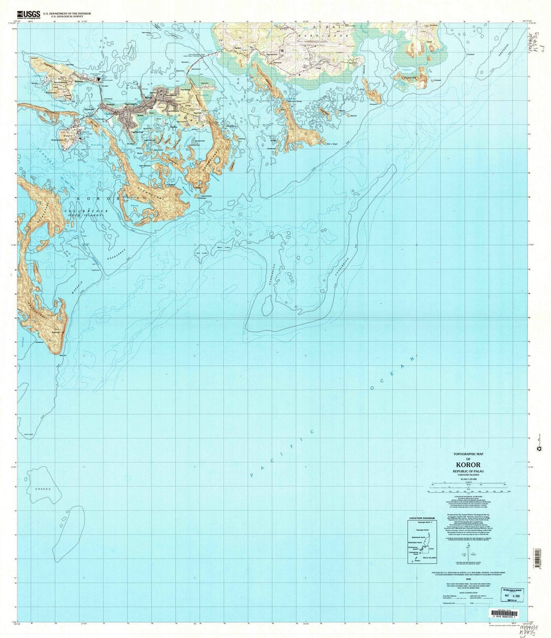 2000 Koror, PW - Palau - USGS Topographic Map