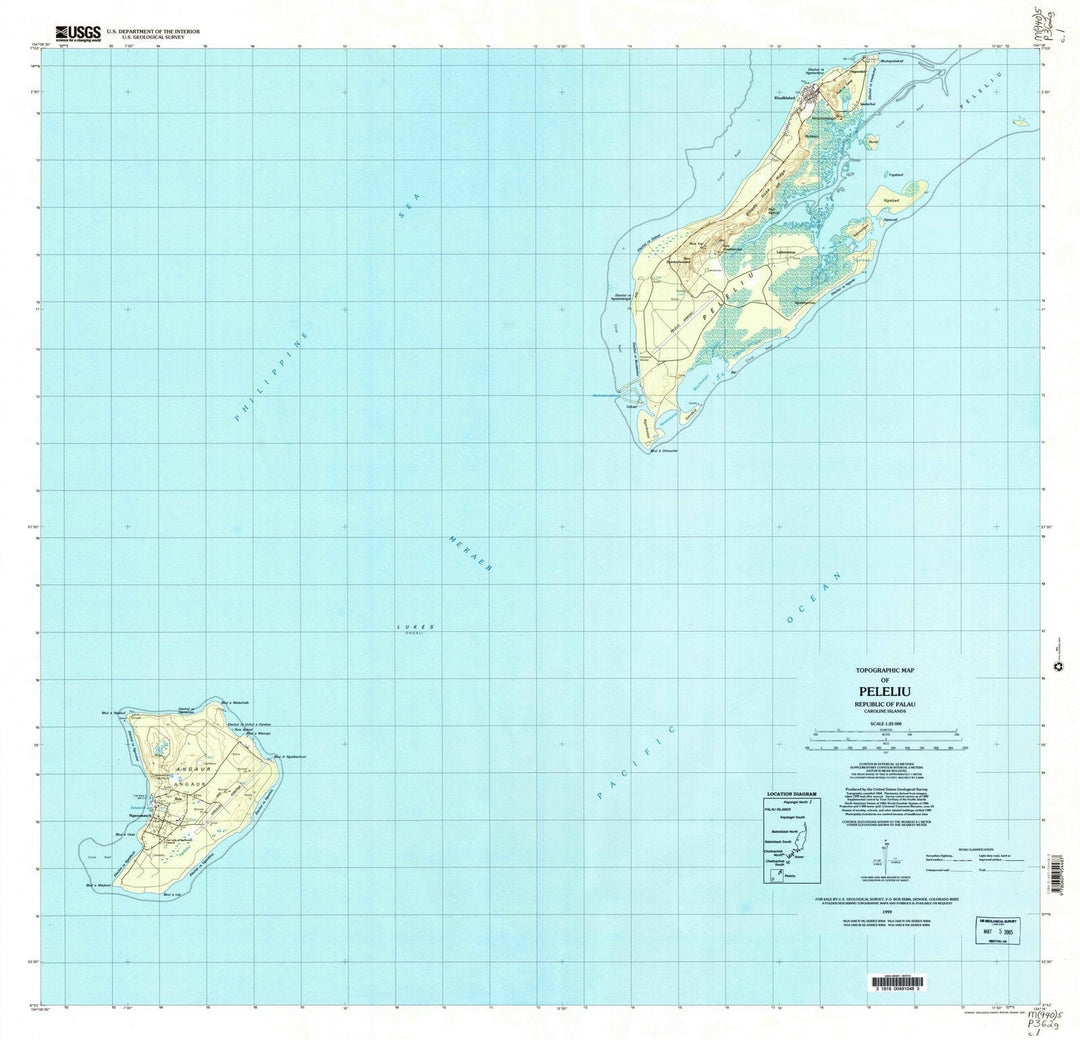 1999 Peleliu, PW - Palau - USGS Topographic Map