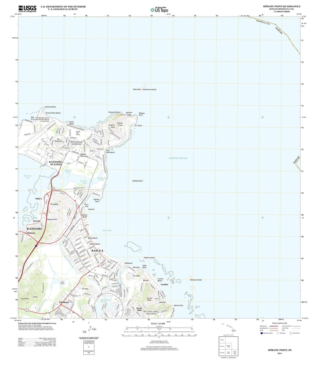 2013 Mokapu Point, HI - Hawaii - USGS Topographic Map