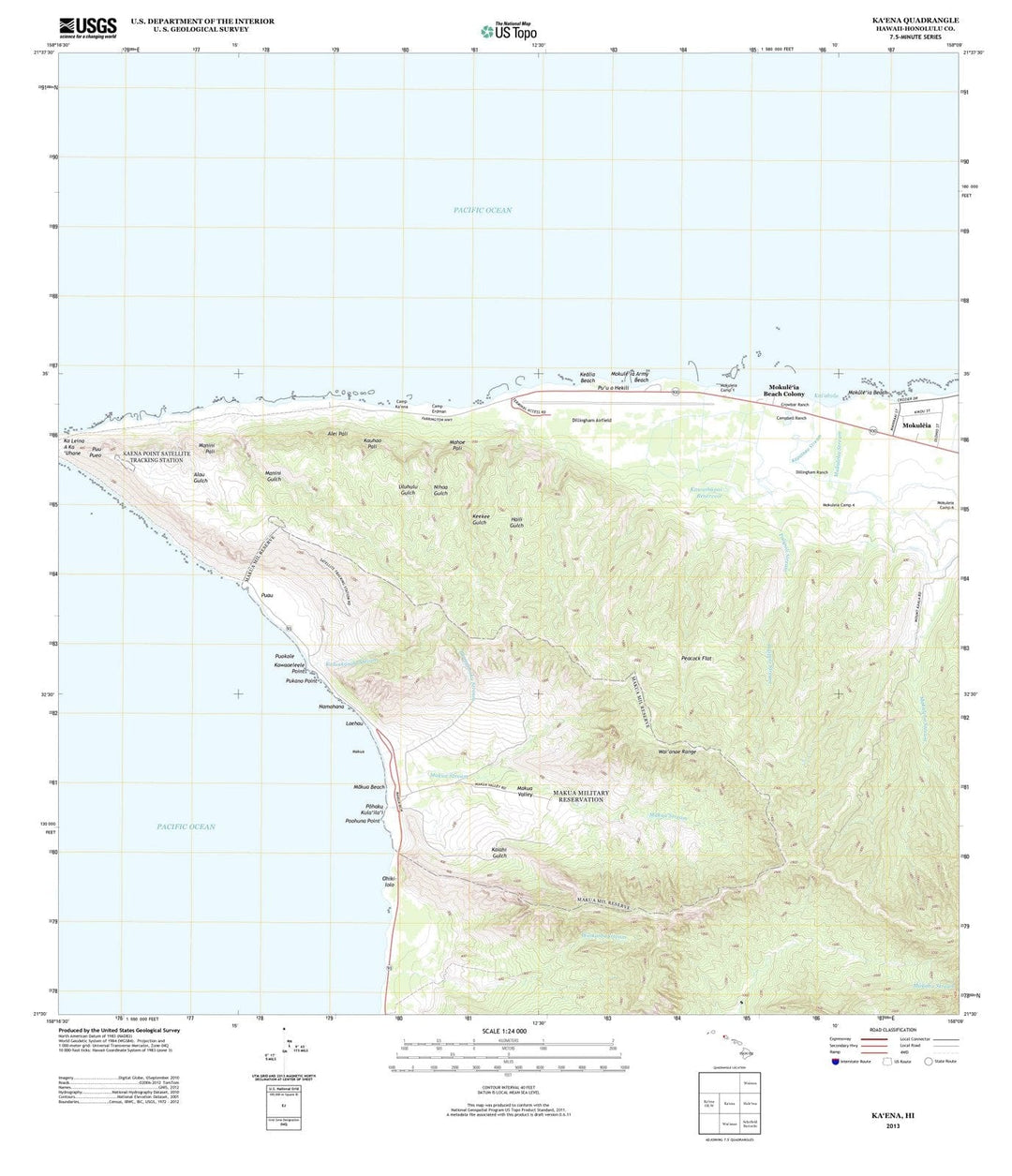 2013 Kaena, HI - Hawaii - USGS Topographic Map