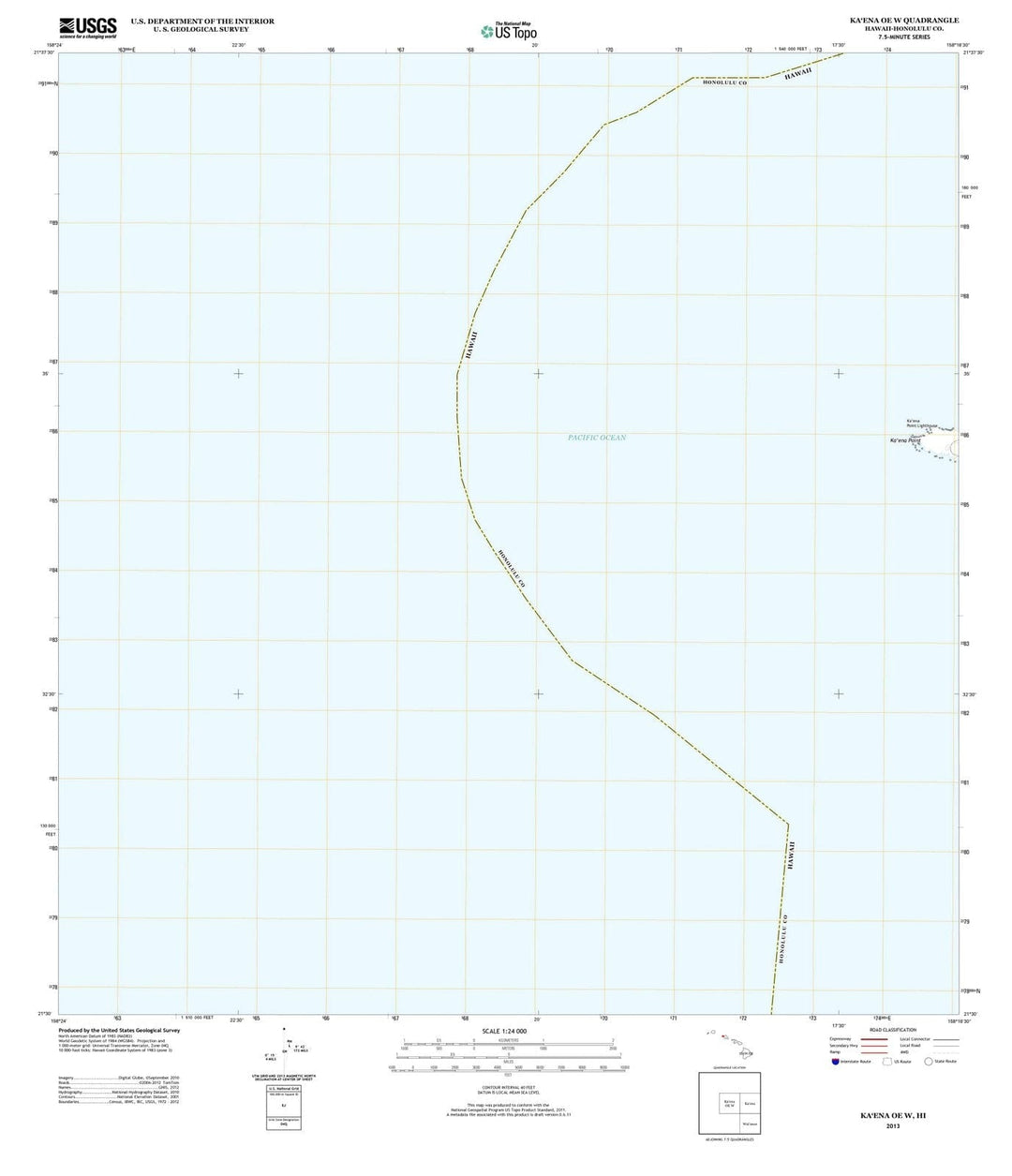 2013 Kaena, HI - Hawaii - USGS Topographic Map v2