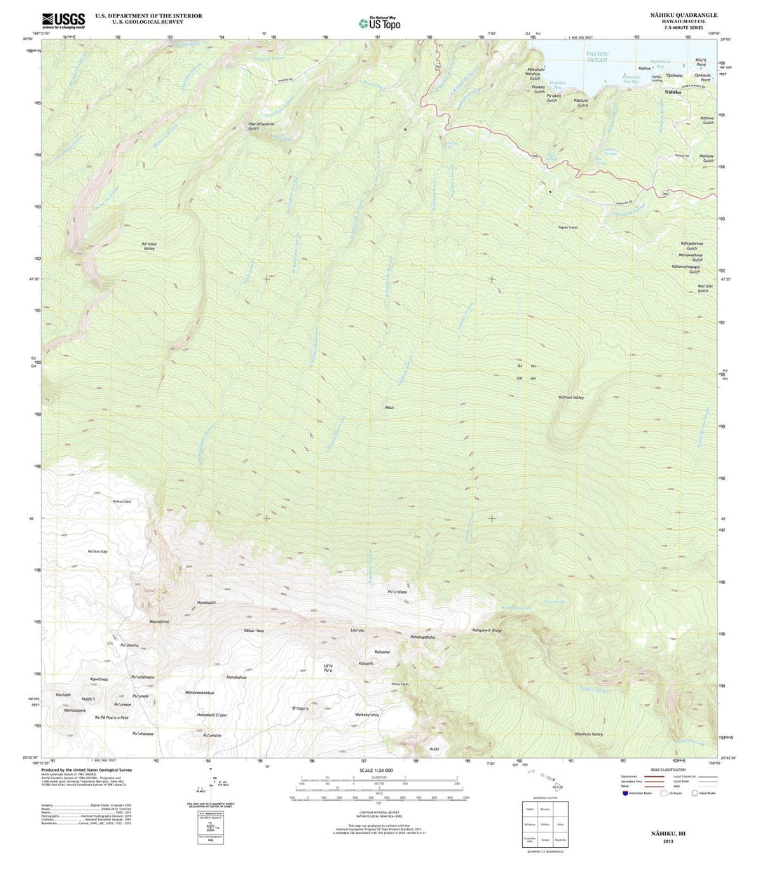 2013 Nahiku, HI - Hawaii - USGS Topographic Map