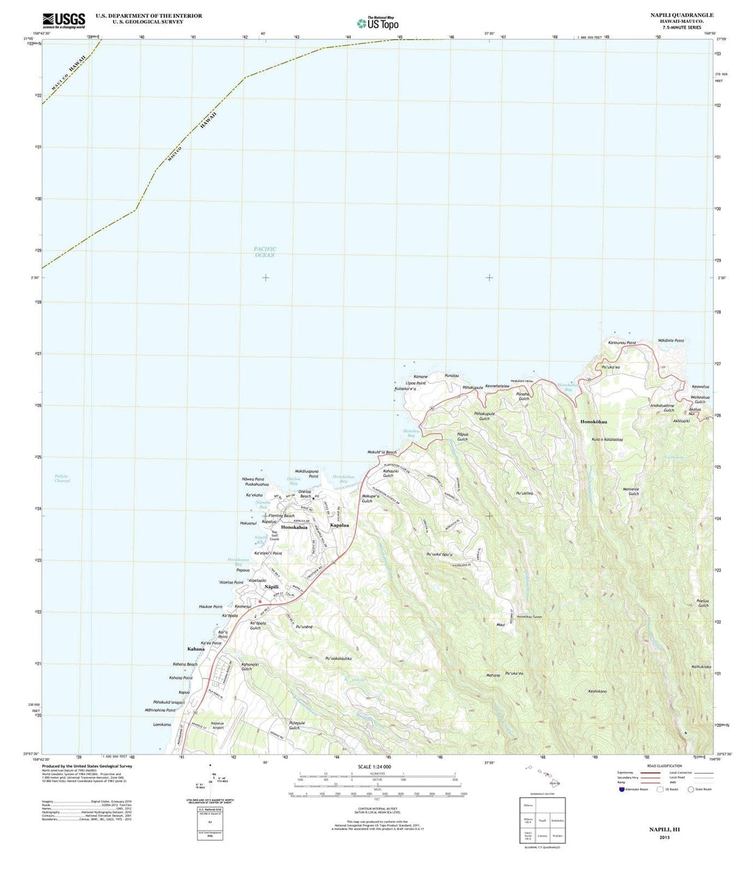 2013 Napili, HI - Hawaii - USGS Topographic Map