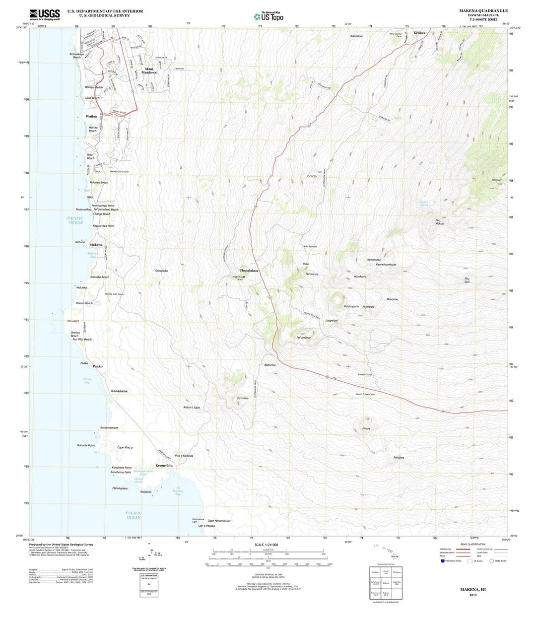 2013 Makena, HI - Hawaii - USGS Topographic Map