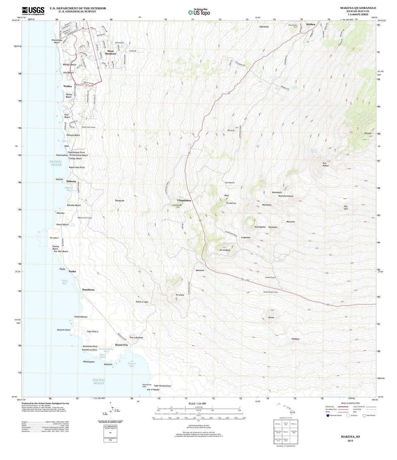 2013 Makena, HI - Hawaii - USGS Topographic Map