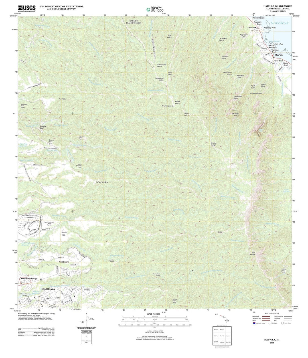 2013 Hauula, HI - Hawaii - USGS Topographic Map