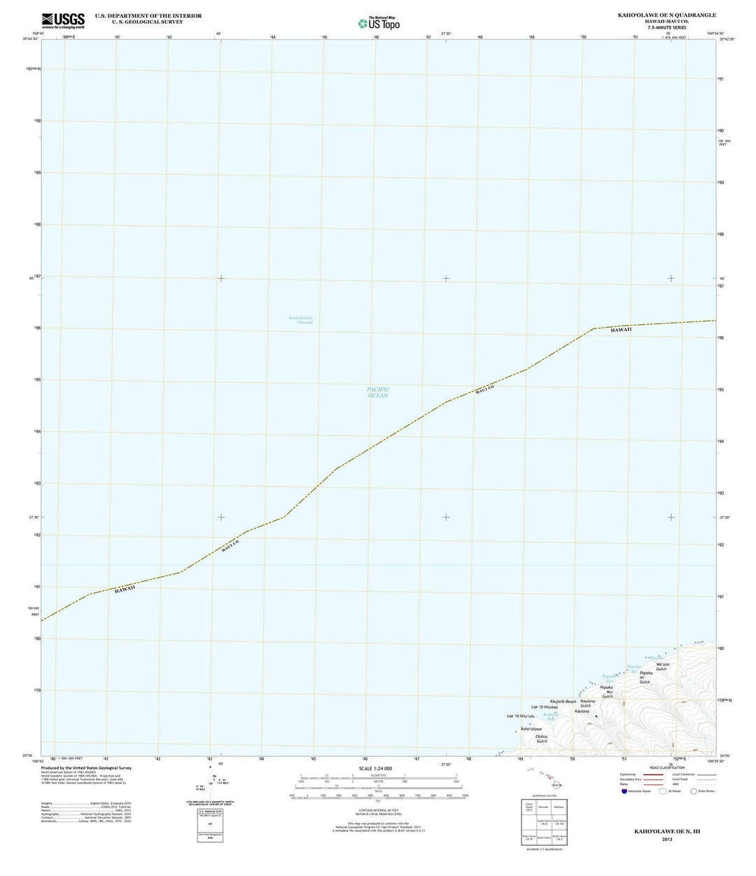 2013 Kahoolawe, HI - Hawaii - USGS Topographic Map