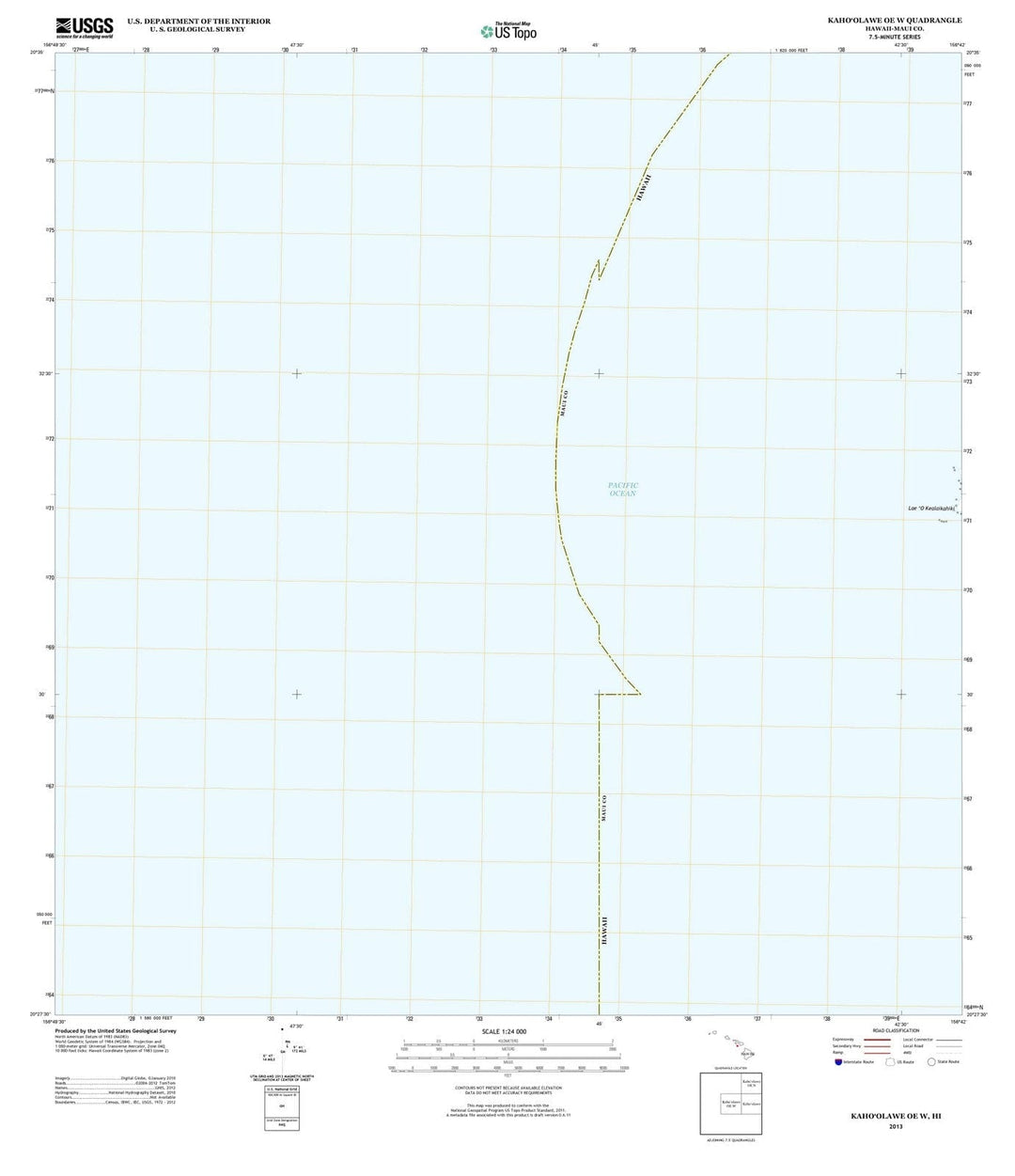 2013 Kahoolawe, HI - Hawaii - USGS Topographic Map v2