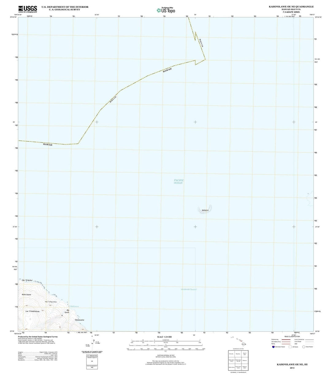 2013 KahoolaweE, HI - Hawaii - USGS Topographic Map