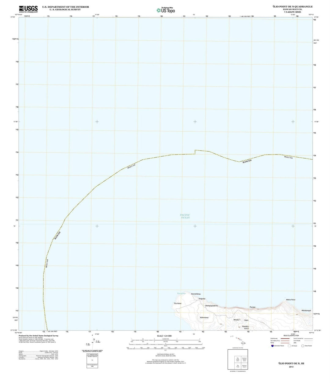 2013 Ilio Point, HI - Hawaii - USGS Topographic Map v2