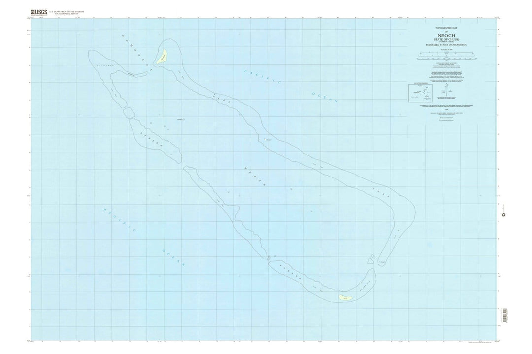 1996 Neoch, FM - Micronesia - USGS Topographic Map