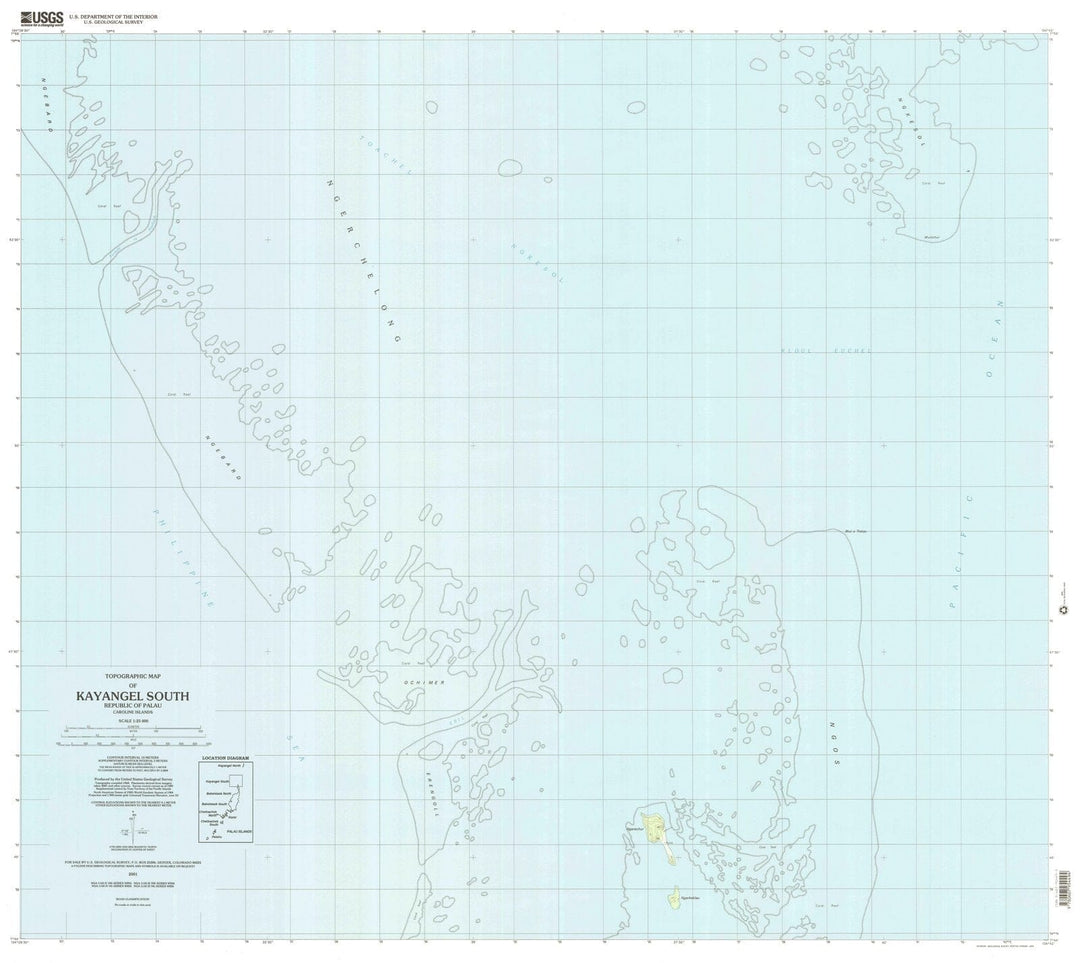 2001 Kayangel South, PW - Palau - USGS Topographic Map