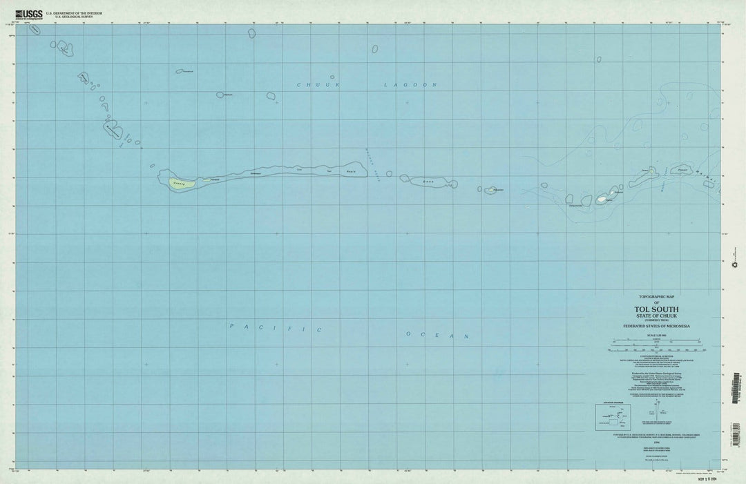 1996 Tol South, FM - Micronesia - USGS Topographic Map