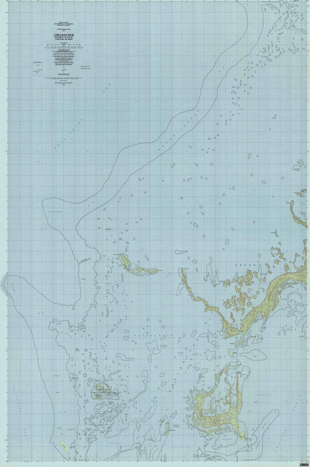 1984 Chelbacheb, PW - Palau - USGS Topographic Map