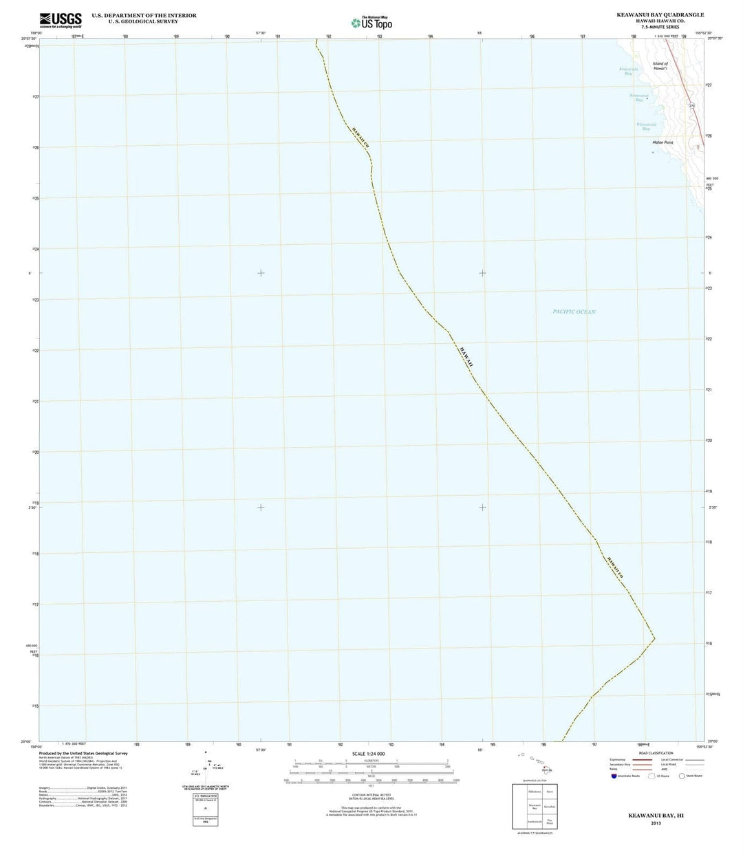 2013 Keawanui Bay, HI - Hawaii - USGS Topographic Map