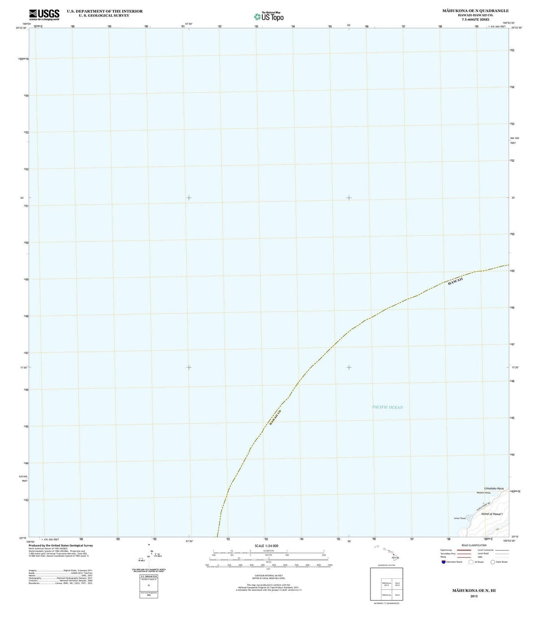 2013 Mahukona, HI - Hawaii - USGS Topographic Map v2