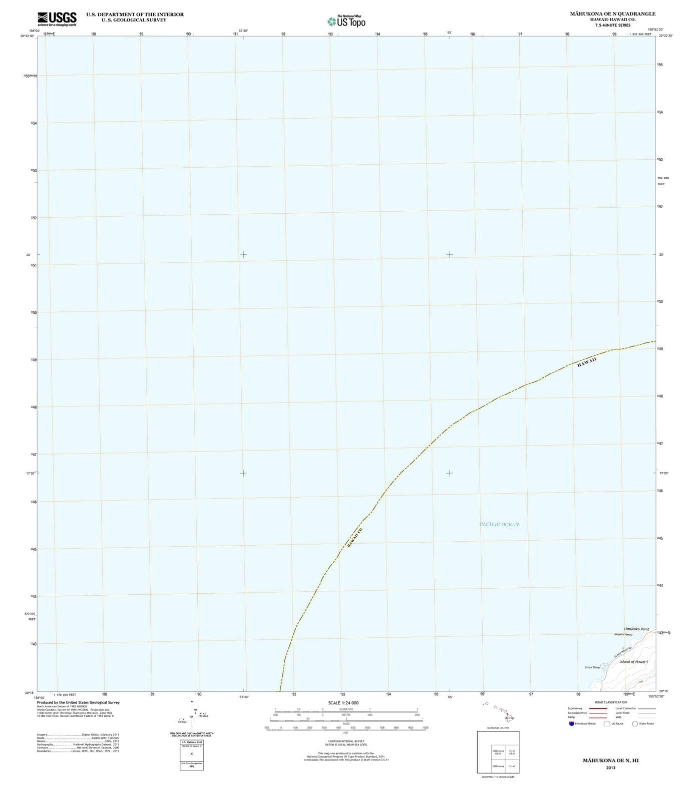 2013 Mahukona, HI - Hawaii - USGS Topographic Map v2