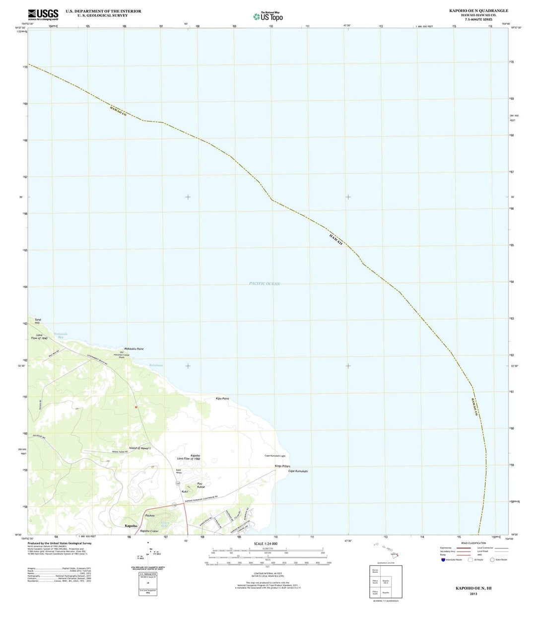 2013 Kapoho, HI - Hawaii - USGS Topographic Map