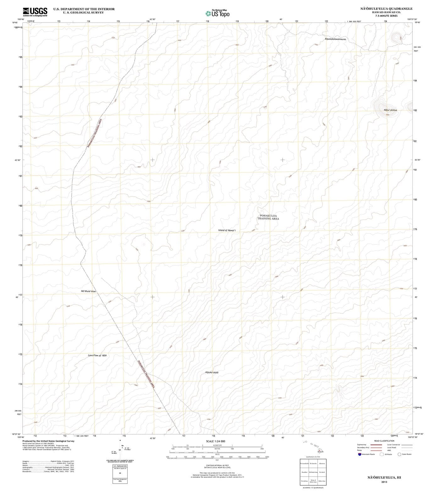 2013 Naohuleelua, HI - Hawaii - USGS Topographic Map