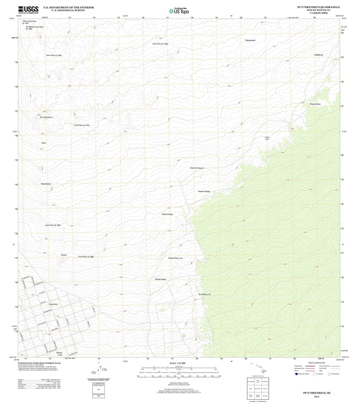 2013 Puuokeokeo, HI - Hawaii - USGS Topographic Map