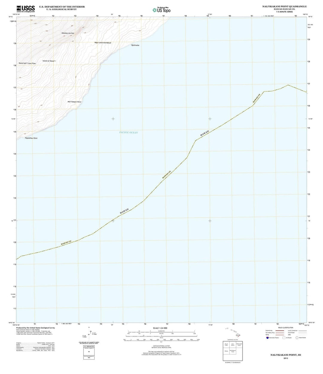 2013 Naliikakani Point, HI - Hawaii - USGS Topographic Map