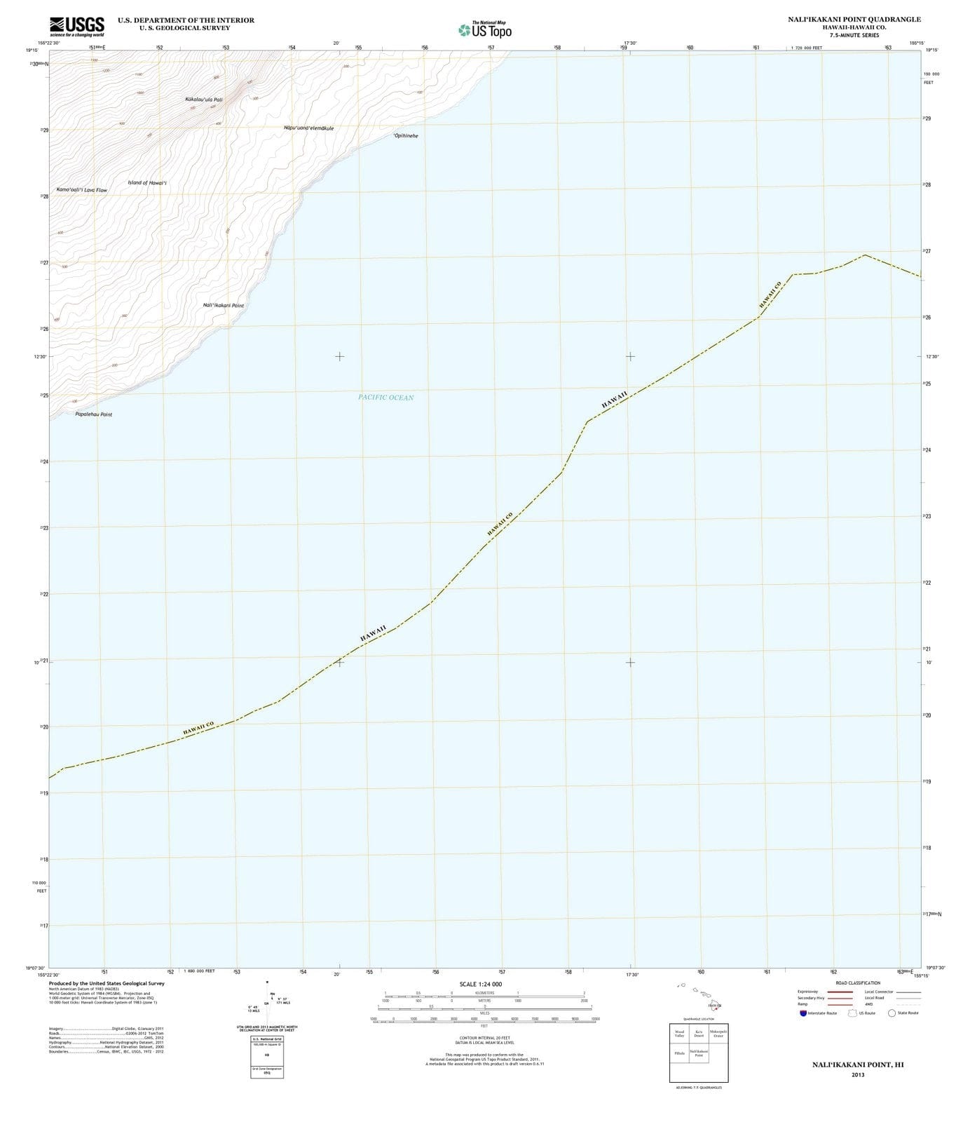 2013 Naliikakani Point, HI - Hawaii - USGS Topographic Map