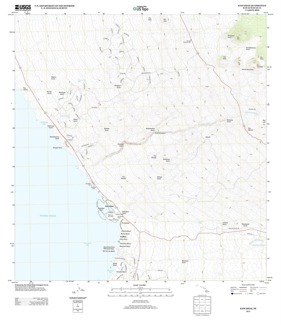 2013 Kawaihae, HI - Hawaii - USGS Topographic Map