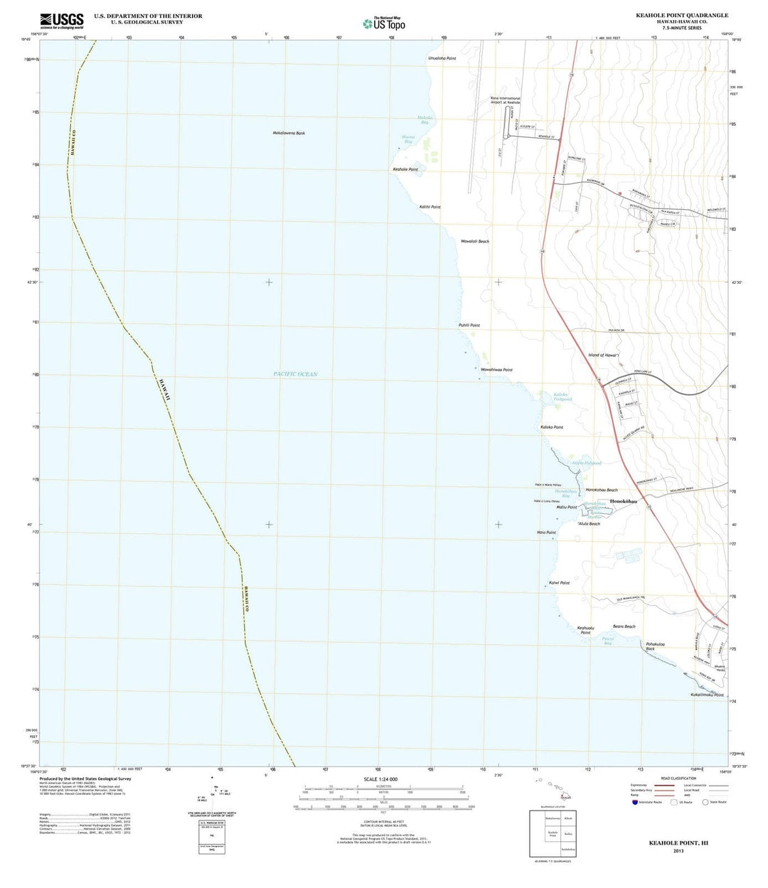 2013 Keahole Point, HI - Hawaii - USGS Topographic Map