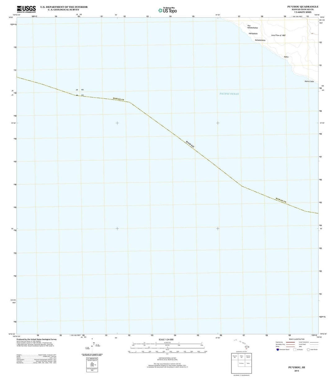 2013 Puuhou, HI - Hawaii - USGS Topographic Map