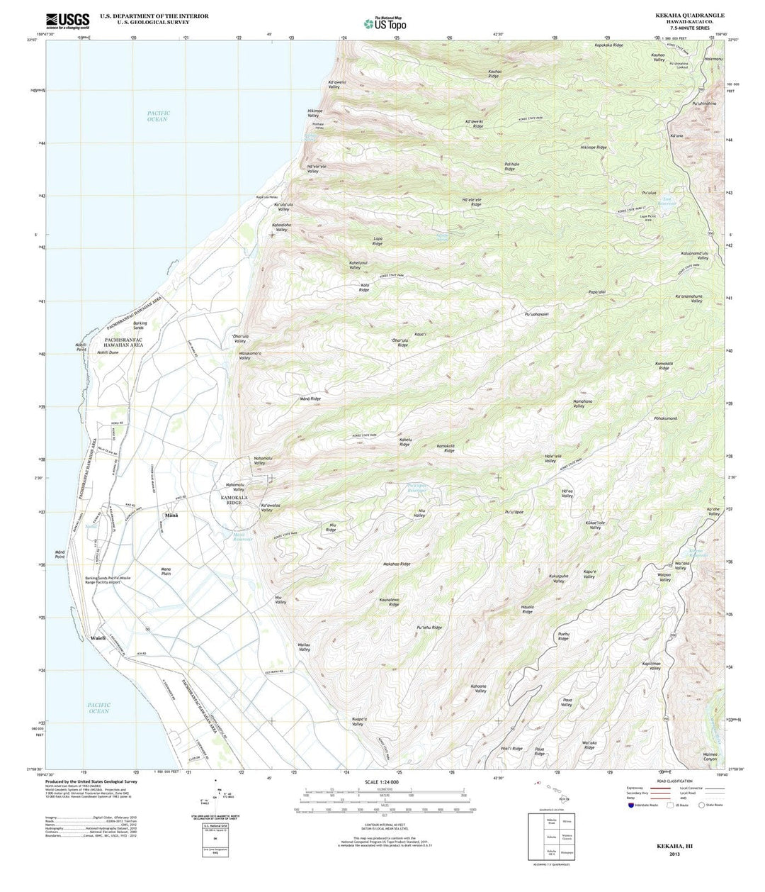 2013 Kekaha, HI - Hawaii - USGS Topographic Map