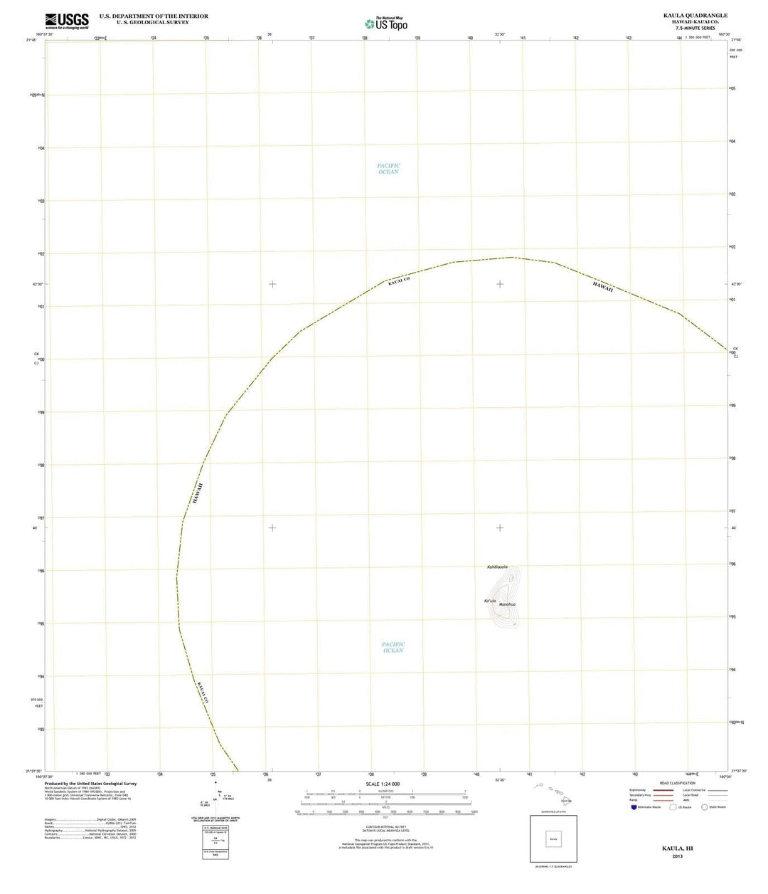 2013 Kaula, HI - Hawaii - USGS Topographic Map