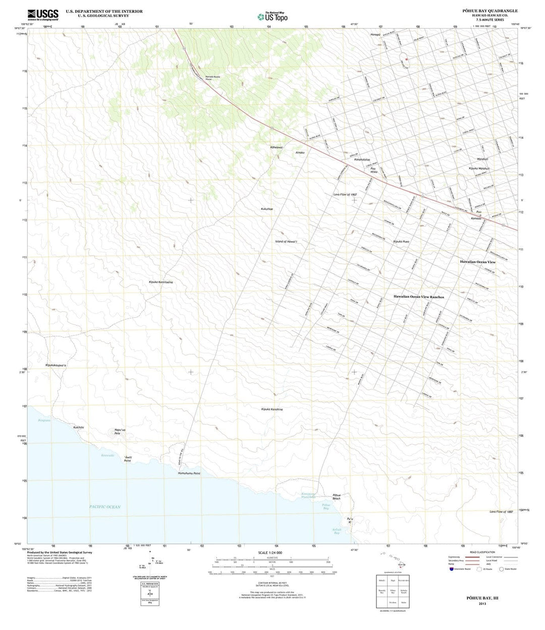 2013 Pohue Bay, HI - Hawaii - USGS Topographic Map